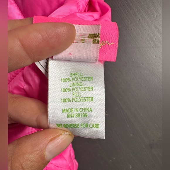 Lilly Pulitzer Girls Melanie Reversable Vest Prosecco Pink - Picture 7 of 9